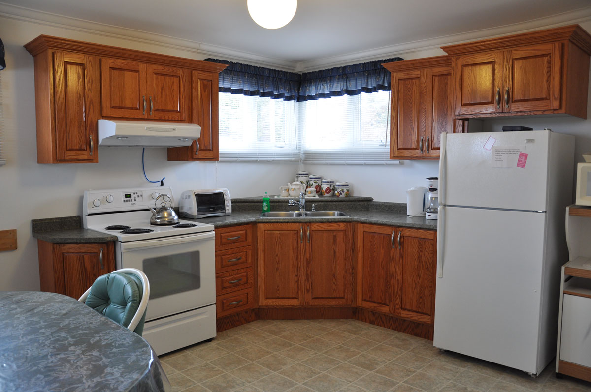 We have all the conveniences of home, including a coffeemaker and microwave.